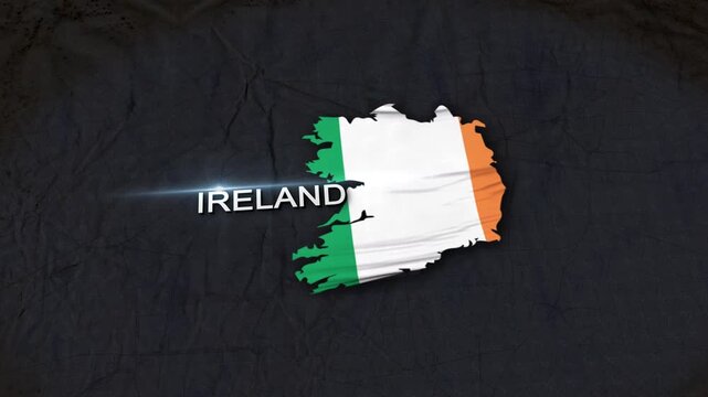 Ireland Map Animation 4K
