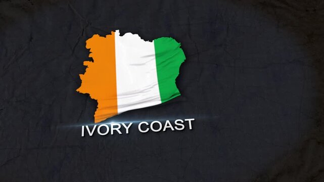 Ivory Coast Map Animation 4K