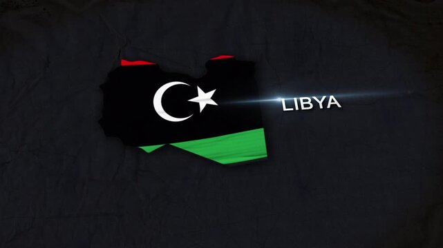 Libya Map Animation 4K