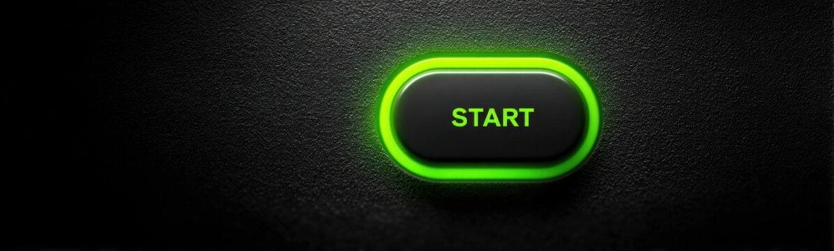 Green button with the word start on it