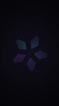 observing geometric shapes rotating in dark space