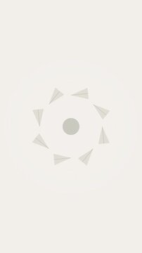 Minimal Abstract Circular Motion Visual in Soft Neutral Setting