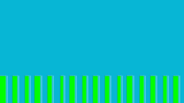 Vertical stripes transition across this vibrant digital animation footage displaying rhythmic motion of colorful parallel lines in a seamless loop