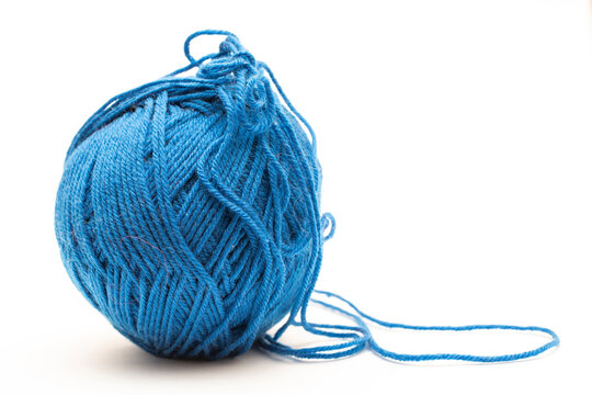 A ball of acrylic yarn for crocheting and knitting