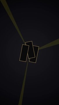 Abstract Wall Art Silhouettes in Dim Gallery Lighting