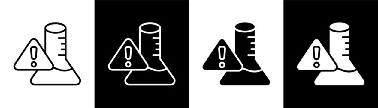 Hazardous Material white icon set design