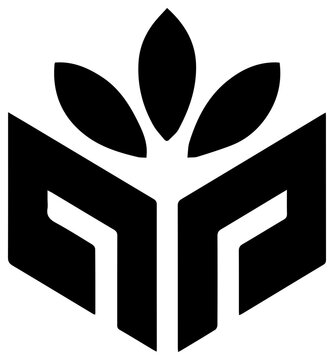 Solid black filled icon of llc master limited partnership symbol with corporate structure business resource company graphic finance logo with mark