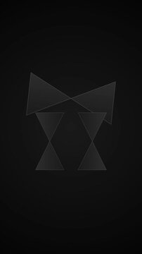Geometric Figures Forming Abstract Shape in Minimal Dark Scene