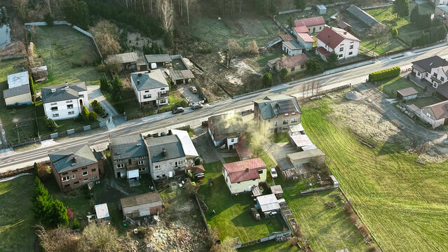 Climate change illustrated by chimney emissions