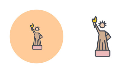 Liberty Statue Vector Icon © Muhammad