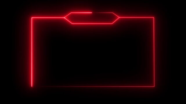 glowing neon text frame animation box frame neon frame overlay motion animate 4k video.