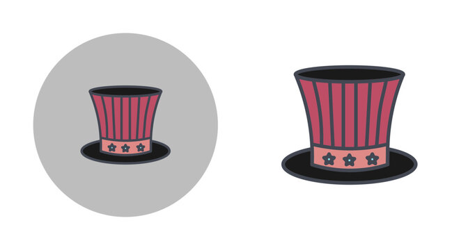 Uncle Sam Hat Vector Icon