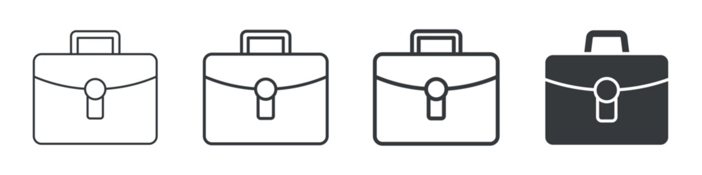 Briefcase Different Icon Set Simple Style Collection 