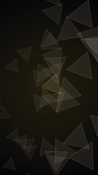 Geometric Light Shapes Creating Floating Triangles in Dim Gradient Setting