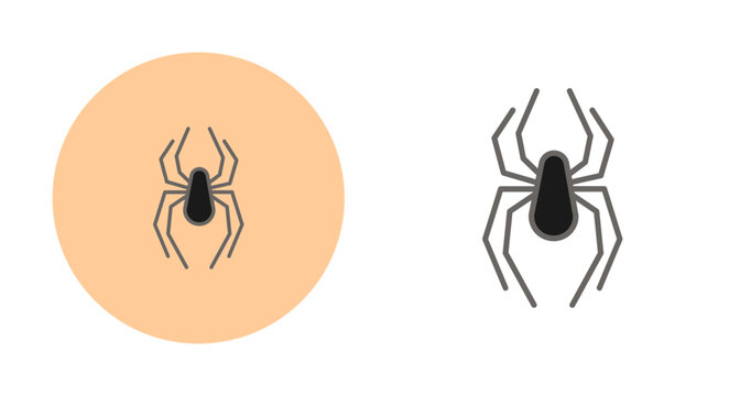 Black Widow Spider Vector Icon