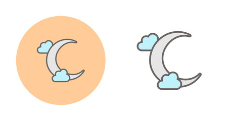 Fototapeta premium Halloween Moon Vector Icon