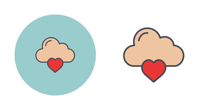 Love Cloud Vector Icon