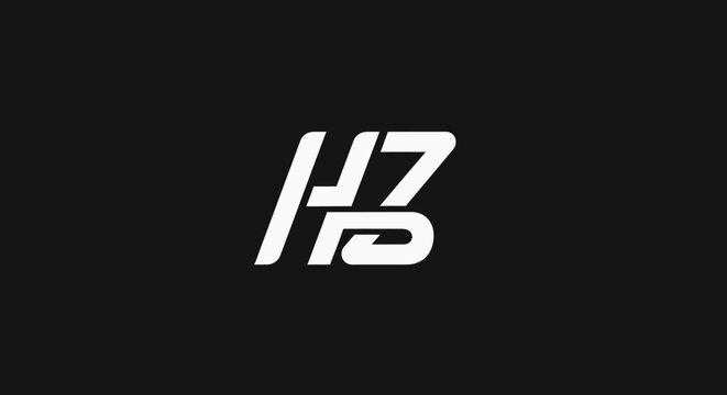 Bold stylized white "HZ" logo appears on a black textured background. Modern font with strong negative space and clean lines. Image has high contrast and simple design