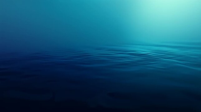 Calm Ocean Surface with Gentle Waves and Blue Gradient