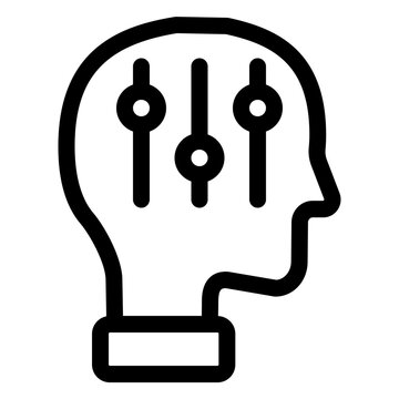Self Control Mind Slider Line Icon