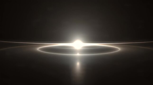 Bright Light and Halo Effect in Space Scene