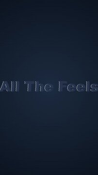 All The Feels Shimmering Text in Dim Night Background