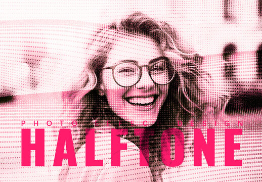 Color Dot Print Effect For Poster Design