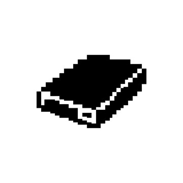 Isometric pixel art book icon for adventure games.
