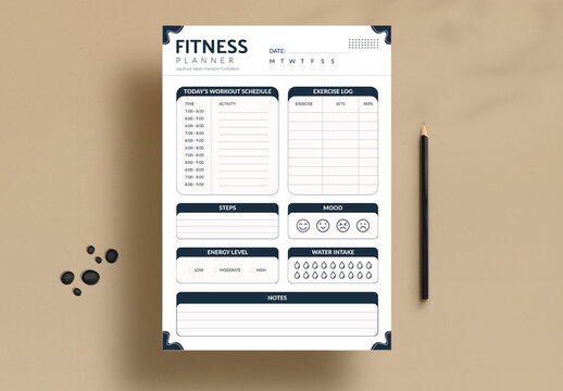 Fitness Planner Template Layout