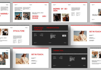 Modern Fashion Creative Agency Pitch Deck Editorial Presentation Design Layout