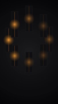 Abstract Orbs Circling A Dark Background Lighting Up In Slow Motion