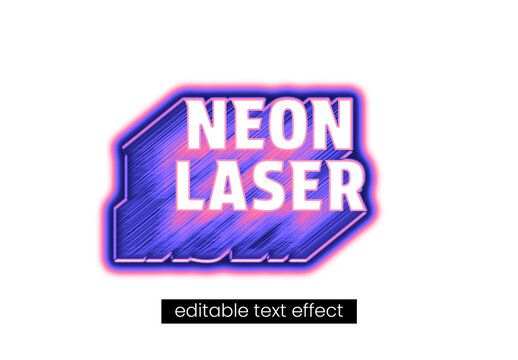 Neon Laser Editable Text Effect