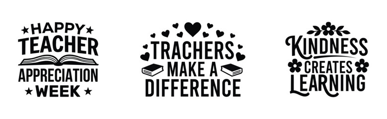 Teacher appreciation week graphics with motivational quotes © Taha