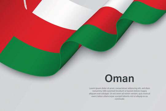 Oman Flag Waving Illustration - National Symbol of Middle East