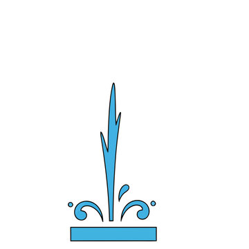 Blue Water Fountain Spray