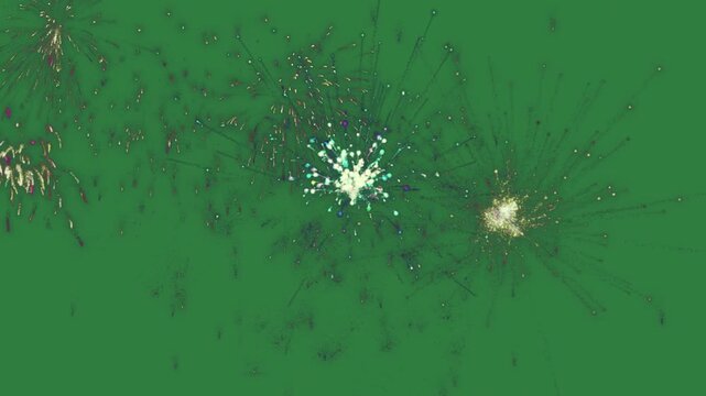 Fireworks and bunch of flowers background lots purple an image style gesture elements backgrounds composition movement creative isolated on green screen background