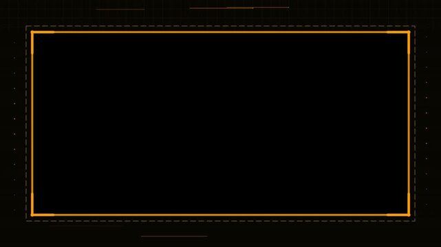 Amber real estate business animated video frame overlay with architectural grid lines