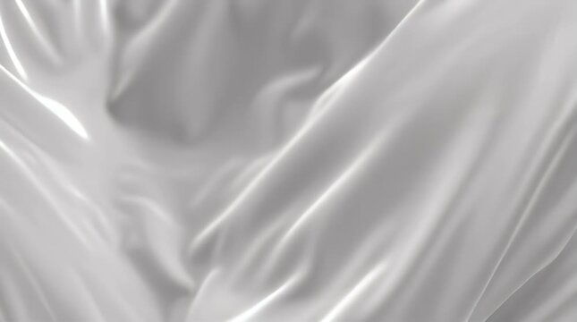 Elegant Silver Satin Fabric Background for Design Projects