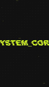System Core Revealing Hidden Code in Glitchy Night Scene