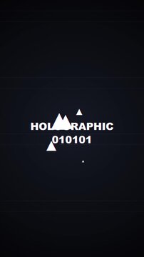 Holographic Triangles Moving in Dark Space Engaging Visual Display