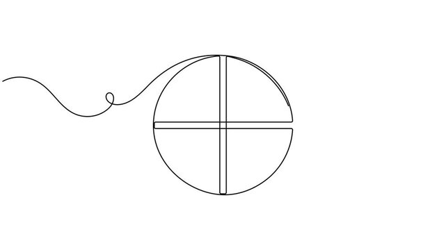 Continuous one line drawing of planet earth symbol animation icon sign minimalist monoline design corporate intro videos and global network presentations motion graphic moving on white background