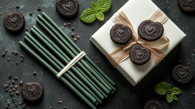 New Pepero day with Dubai Chocolate Biscuit Sticks set,Pocky straw stick set,Couple Lovely day,Pepero Day Love Event,romantic event banner illustration,November 11th concept,valentine day.