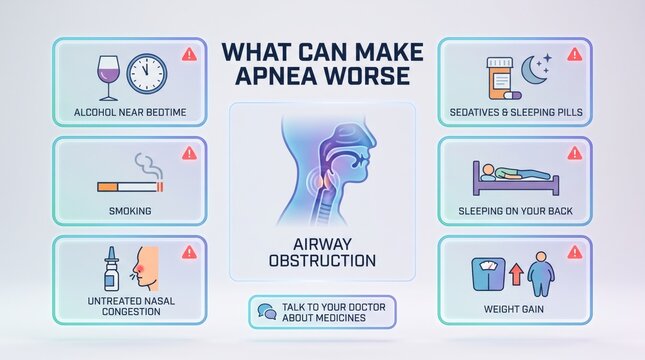 What can make sleep apnea worse