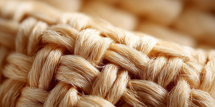 Sustainable textile fabric woven from natural pineapple leaf fibers macro