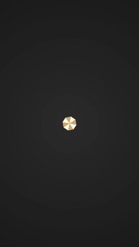 Geometric Polygon Shape Centering on Dark Background
