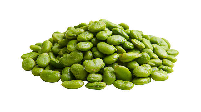 Pile of fresh green fava beans