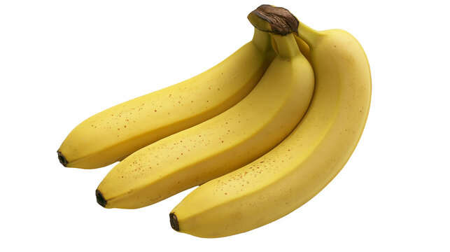 Bunch of ripe yellow bananas with brown spots