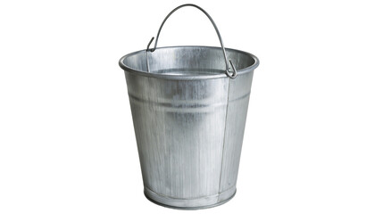 Galvanized metal bucket with handle filled with water © Isolde