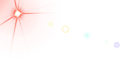 Stylized solar system with a large red sun, concentric rings, and various colored planets arranged in a horizontal line © Trendy_Desing