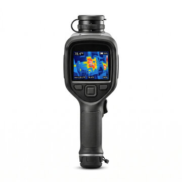 Thermal detector isolated on white background with display and controls  